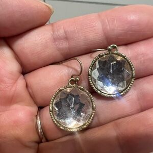 Elegant Drop Gold multifaceted crystal-like Earrings